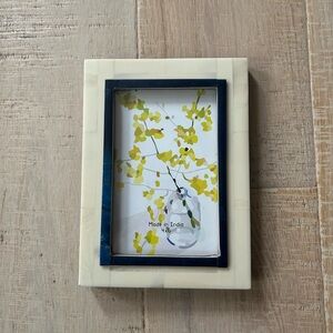 NEW Digvijay Exports Mosaic Blue and Cream 4x6 Picture Frame